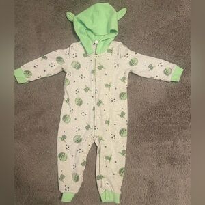 Star Wars Green and Gray Kids Footie